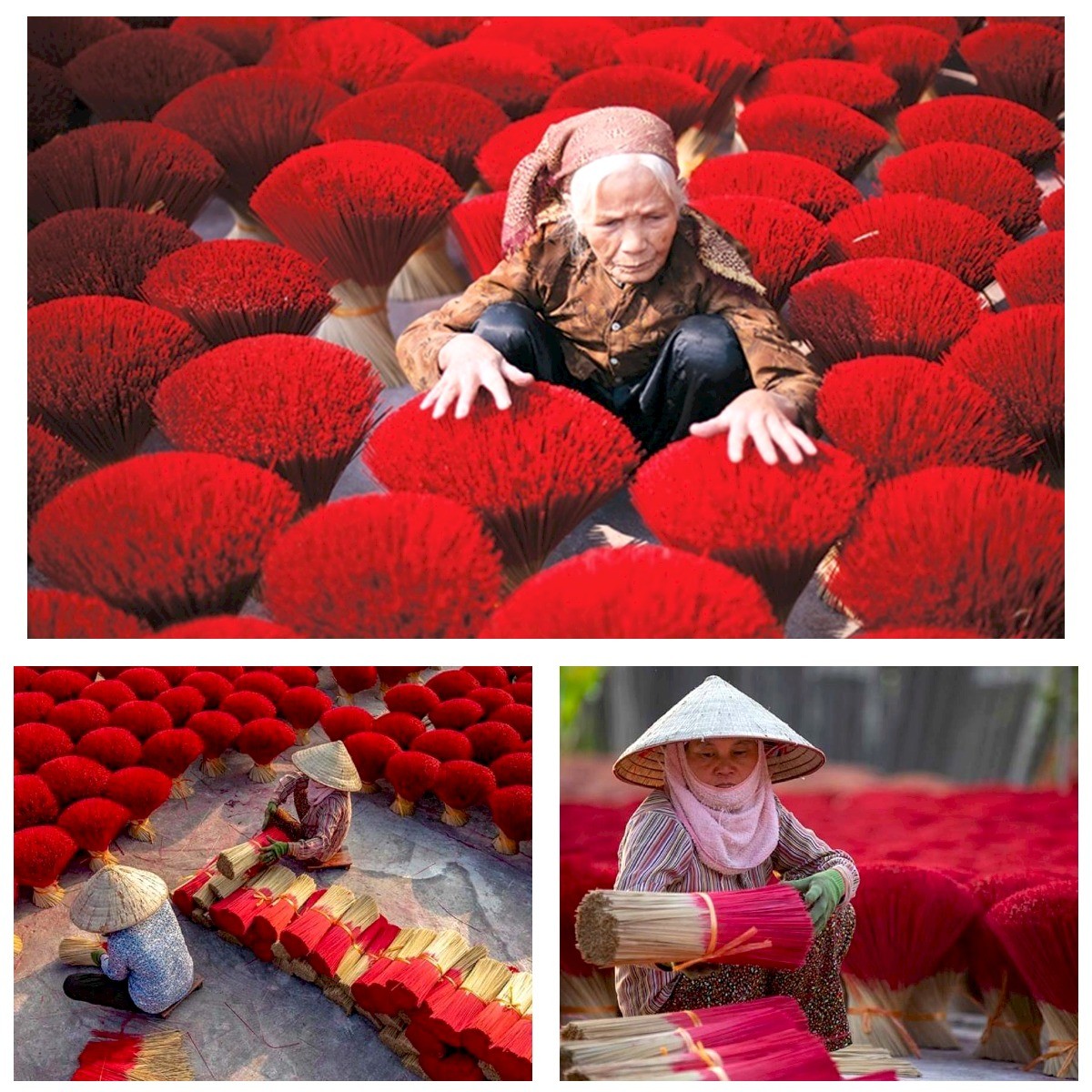 INCENSE VILLAGE ,VIET CONICAL HAT VILLAGE AND SILK VILLAGE
